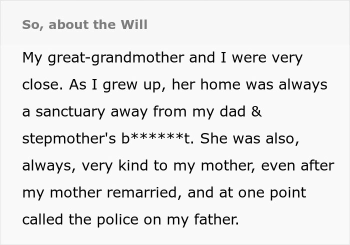 Great-Grandma Hilariously Trolls From Beyond The Grave, Leaves Entitled In-Law Fuming Great-Grandma Hilariously Trolls From Beyond The Grave, Leaves Entitled In-Law Fuming