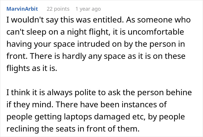 Woman Physically Stops Stranger From Reclining On An Overnight Flight, Throws A Tantrum Woman Physically Stops Stranger From Reclining On An Overnight Flight, Throws A Tantrum
