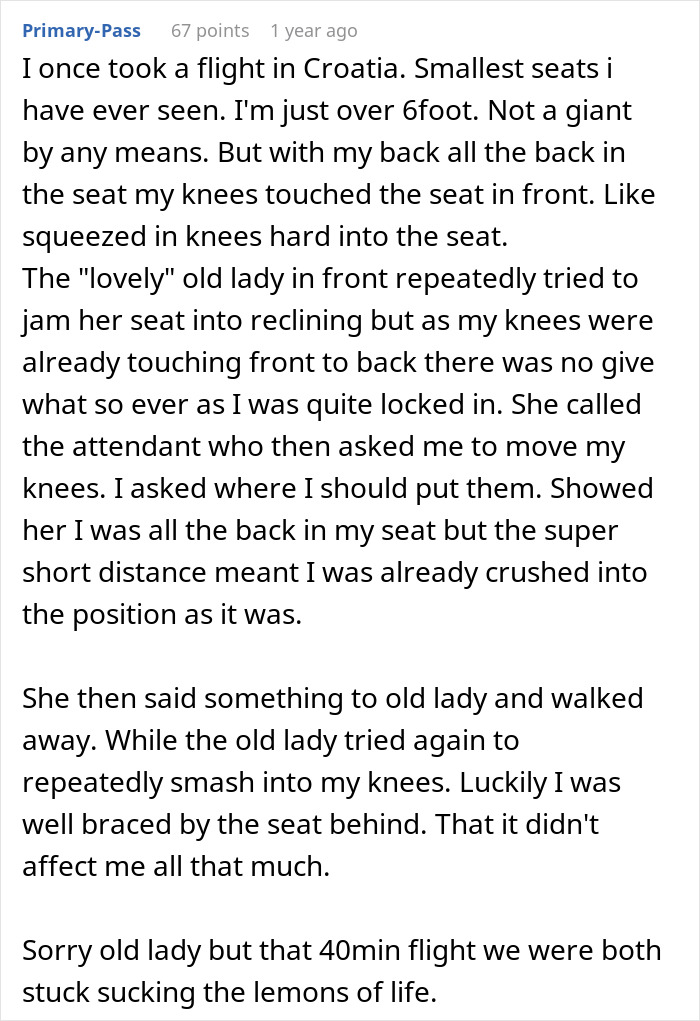 Woman Physically Stops Stranger From Reclining On An Overnight Flight, Throws A Tantrum Woman Physically Stops Stranger From Reclining On An Overnight Flight, Throws A Tantrum