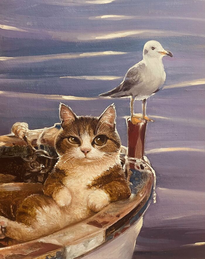 42 Charming Cat Illustrations By Ricky Wei Showing Felines Living Human Lives 42 Charming Cat Illustrations By Ricky Wei Showing Felines Living Human Lives