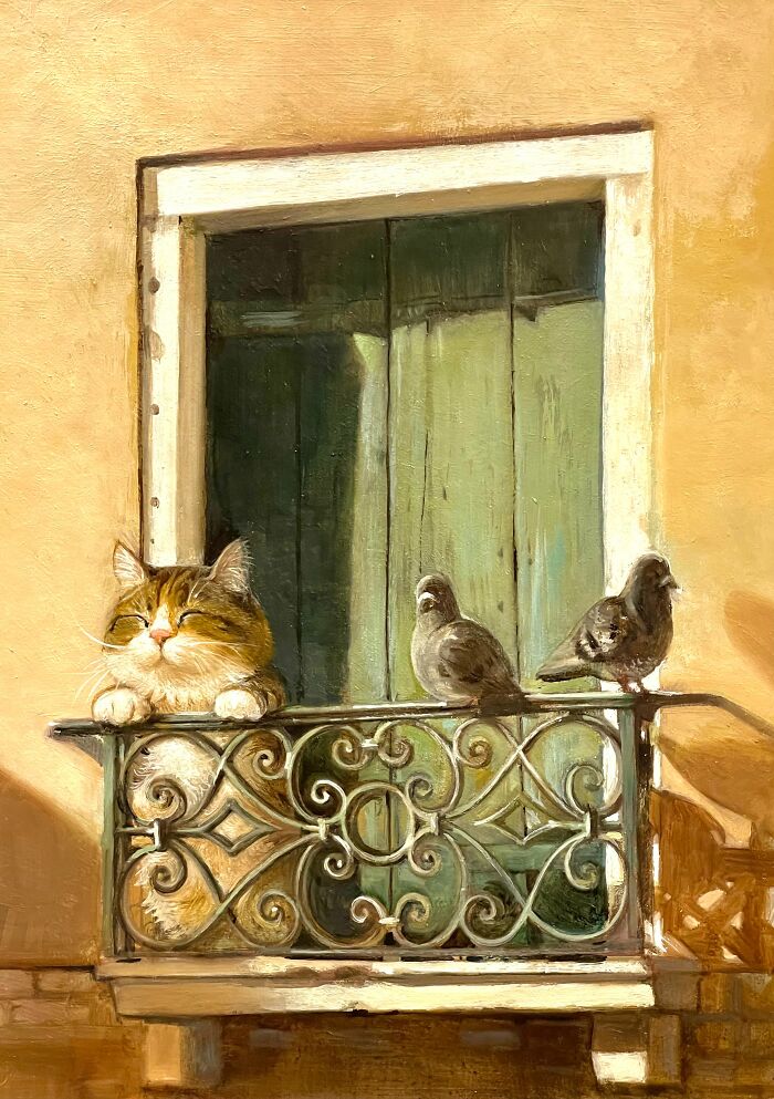 42 Charming Cat Illustrations By Ricky Wei Showing Felines Living Human Lives 42 Charming Cat Illustrations By Ricky Wei Showing Felines Living Human Lives