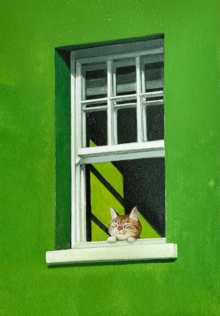 42 Charming Cat Illustrations By Ricky Wei Showing Felines Living Human Lives 42 Charming Cat Illustrations By Ricky Wei Showing Felines Living Human Lives
