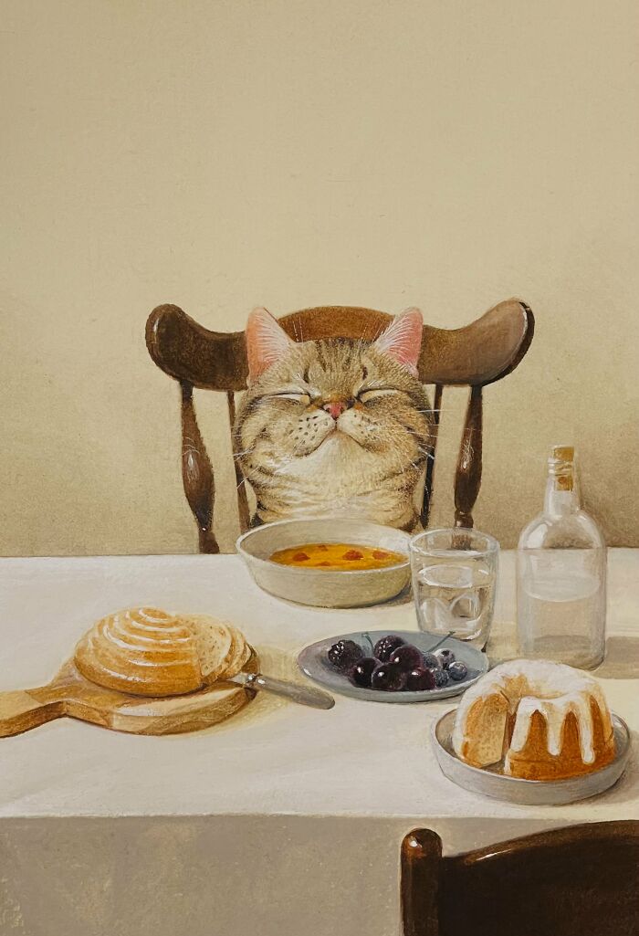 42 Charming Cat Illustrations By Ricky Wei Showing Felines Living Human Lives 42 Charming Cat Illustrations By Ricky Wei Showing Felines Living Human Lives