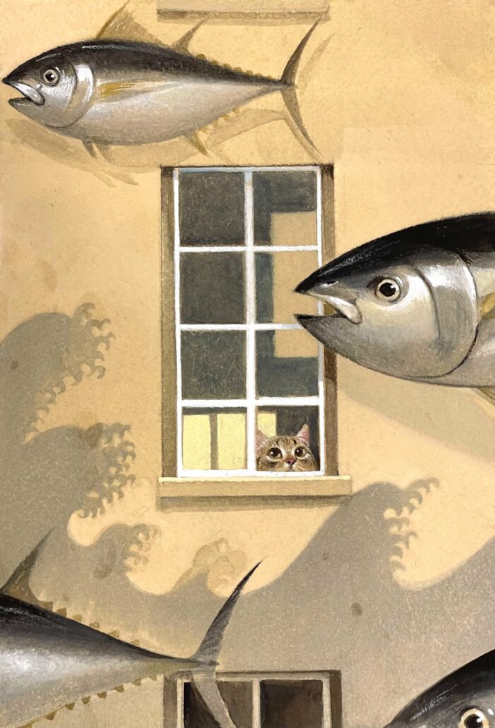 42 Charming Cat Illustrations By Ricky Wei Showing Felines Living Human Lives 42 Charming Cat Illustrations By Ricky Wei Showing Felines Living Human Lives