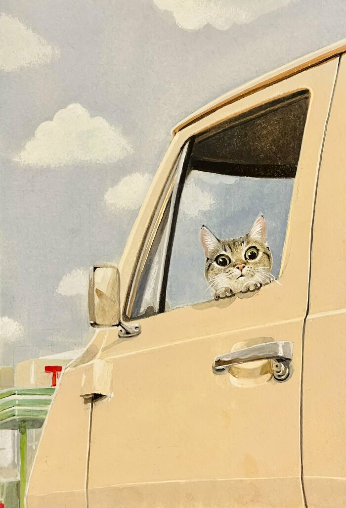 42 Charming Cat Illustrations By Ricky Wei Showing Felines Living Human Lives 42 Charming Cat Illustrations By Ricky Wei Showing Felines Living Human Lives