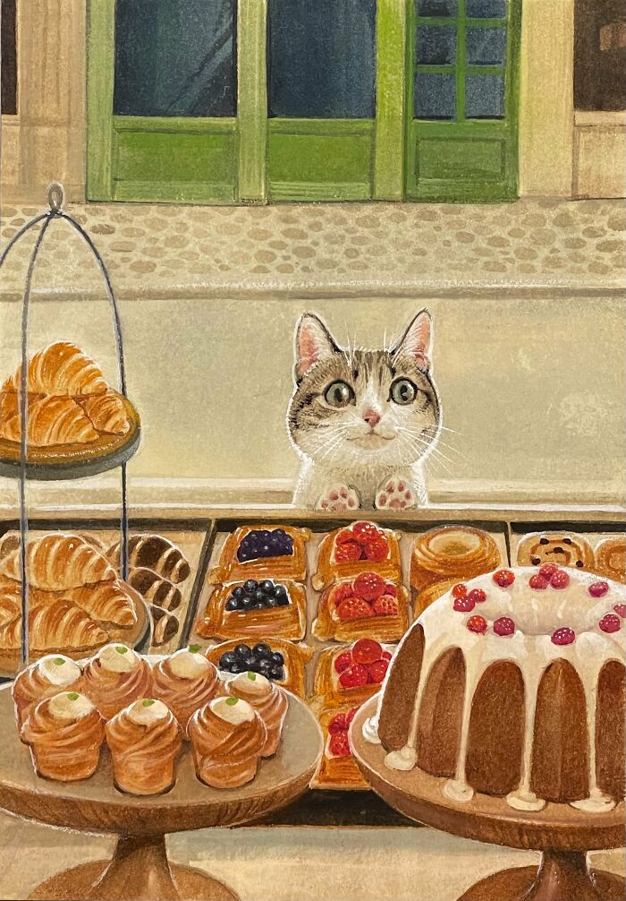 42 Charming Cat Illustrations By Ricky Wei Showing Felines Living Human Lives 42 Charming Cat Illustrations By Ricky Wei Showing Felines Living Human Lives