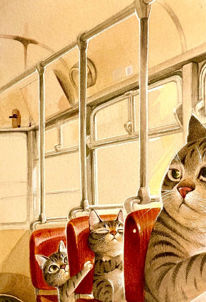42 Charming Cat Illustrations By Ricky Wei Showing Felines Living Human Lives 42 Charming Cat Illustrations By Ricky Wei Showing Felines Living Human Lives