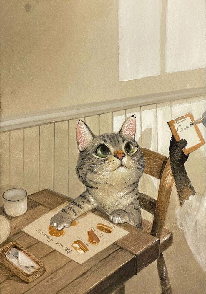 42 Charming Cat Illustrations By Ricky Wei Showing Felines Living Human Lives 42 Charming Cat Illustrations By Ricky Wei Showing Felines Living Human Lives
