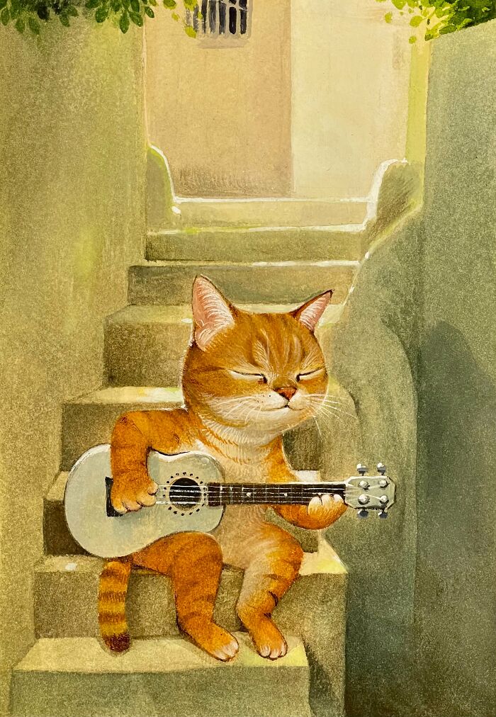 42 Charming Cat Illustrations By Ricky Wei Showing Felines Living Human Lives 42 Charming Cat Illustrations By Ricky Wei Showing Felines Living Human Lives
