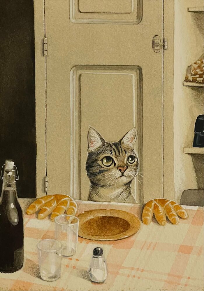 42 Charming Cat Illustrations By Ricky Wei Showing Felines Living Human Lives 42 Charming Cat Illustrations By Ricky Wei Showing Felines Living Human Lives