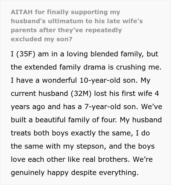 Woman Lets Her Husband Go Hard On His Ex-In-Laws After Her Son Starts Asking Painful Questions Woman Lets Her Husband Go Hard On His Ex-In-Laws After Her Son Starts Asking Painful Questions
