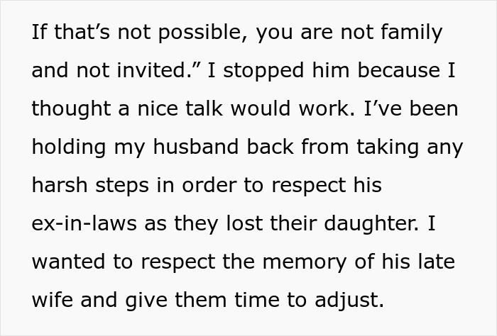Woman Lets Her Husband Go Hard On His Ex-In-Laws After Her Son Starts Asking Painful Questions Woman Lets Her Husband Go Hard On His Ex-In-Laws After Her Son Starts Asking Painful Questions