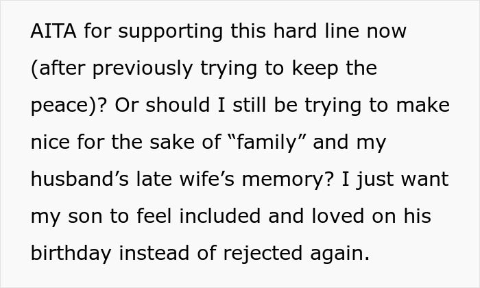 Woman Lets Her Husband Go Hard On His Ex-In-Laws After Her Son Starts Asking Painful Questions Woman Lets Her Husband Go Hard On His Ex-In-Laws After Her Son Starts Asking Painful Questions