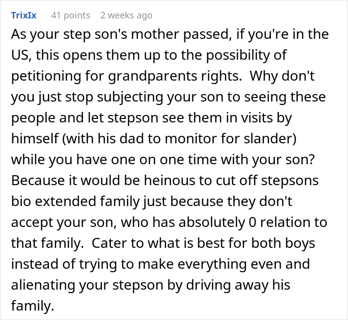 Woman Lets Her Husband Go Hard On His Ex-In-Laws After Her Son Starts Asking Painful Questions Woman Lets Her Husband Go Hard On His Ex-In-Laws After Her Son Starts Asking Painful Questions