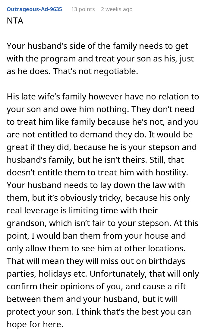 Woman Lets Her Husband Go Hard On His Ex-In-Laws After Her Son Starts Asking Painful Questions Woman Lets Her Husband Go Hard On His Ex-In-Laws After Her Son Starts Asking Painful Questions