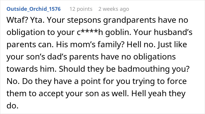 Woman Lets Her Husband Go Hard On His Ex-In-Laws After Her Son Starts Asking Painful Questions Woman Lets Her Husband Go Hard On His Ex-In-Laws After Her Son Starts Asking Painful Questions