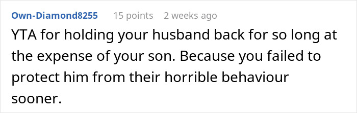 Woman Lets Her Husband Go Hard On His Ex-In-Laws After Her Son Starts Asking Painful Questions Woman Lets Her Husband Go Hard On His Ex-In-Laws After Her Son Starts Asking Painful Questions