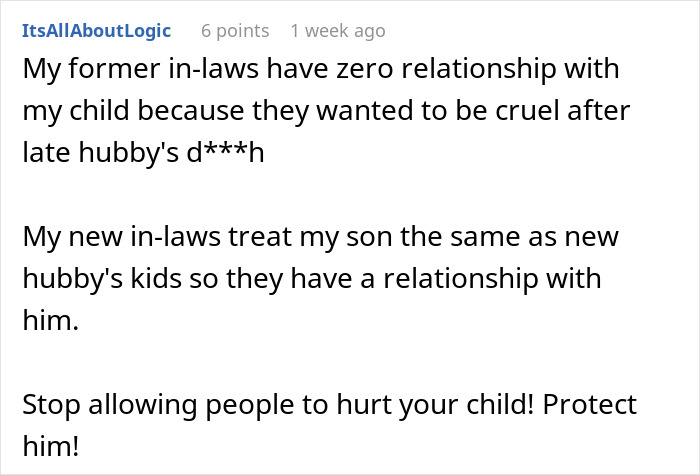 Woman Lets Her Husband Go Hard On His Ex-In-Laws After Her Son Starts Asking Painful Questions Woman Lets Her Husband Go Hard On His Ex-In-Laws After Her Son Starts Asking Painful Questions