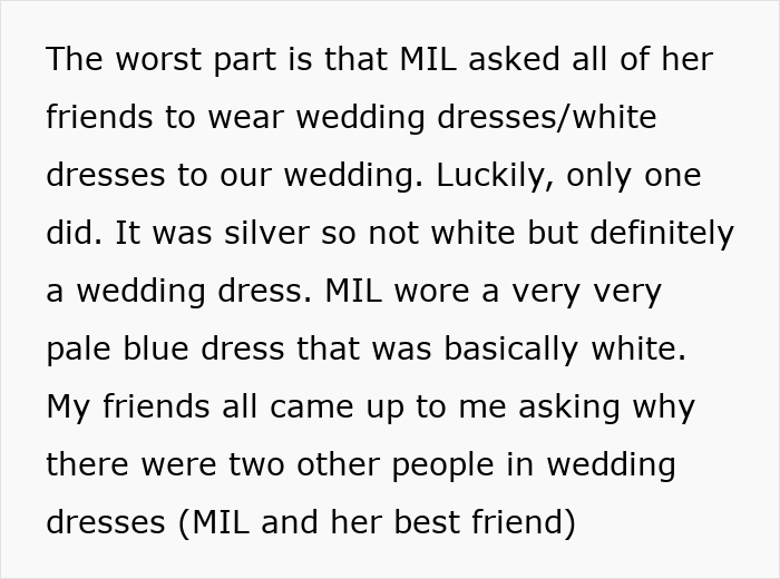 MIL Turns Wedding Into Entire Drama By Excluding Bride And Tells Her Friends To Wear White To It MIL Turns Wedding Into Entire Drama By Excluding Bride And Tells Her Friends To Wear White To It