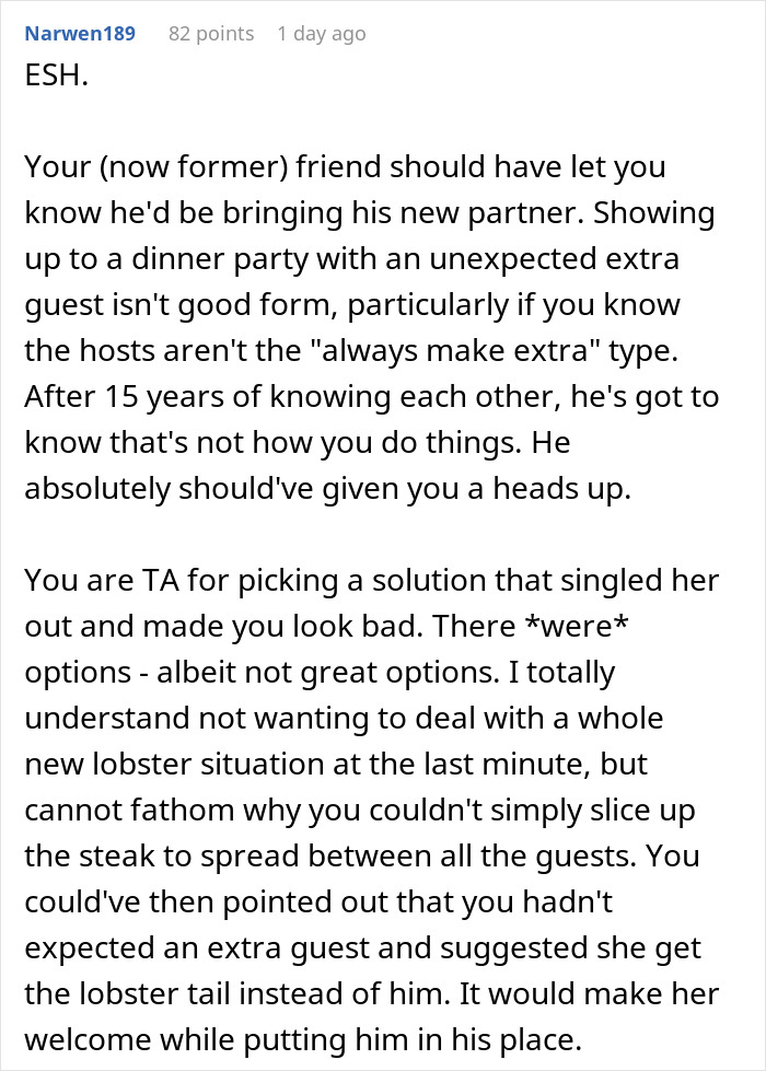 Man Expects A Free Steak And Lobster Dinner For GF, Explodes When Offered Frozen Meal Instead Man Expects A Free Steak And Lobster Dinner For GF, Explodes When Offered Frozen Meal Instead
