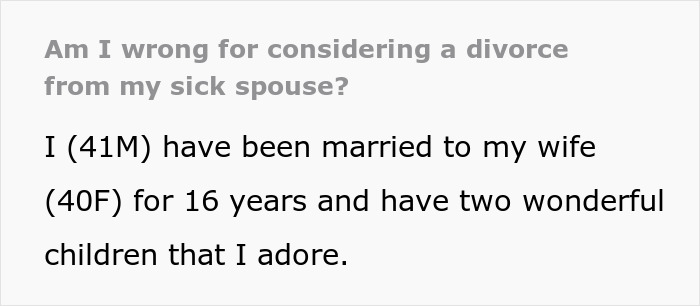 Man Carries The Family For Years While Sick Wife Sleeps 12 Hours A Day, Wonders If He Can Keep Going Man Carries The Family For Years While Sick Wife Sleeps 12 Hours A Day, Wonders If He Can Keep Going