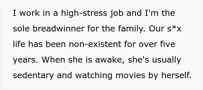 Man Carries The Family For Years While Sick Wife Sleeps 12 Hours A Day, Wonders If He Can Keep Going Man Carries The Family For Years While Sick Wife Sleeps 12 Hours A Day, Wonders If He Can Keep Going