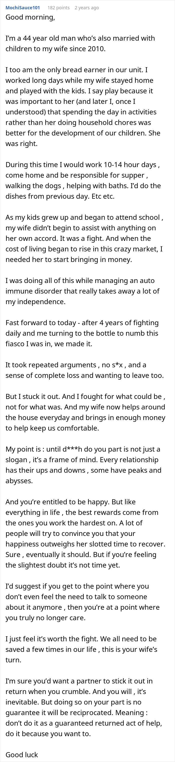 Man Carries The Family For Years While Sick Wife Sleeps 12 Hours A Day, Wonders If He Can Keep Going Man Carries The Family For Years While Sick Wife Sleeps 12 Hours A Day, Wonders If He Can Keep Going