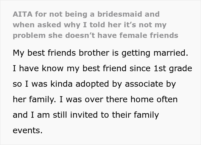 Bride Belittles Women And Ends Up Without A Bridesmaid, Tries To Force SIL’s Friend To Take The Role