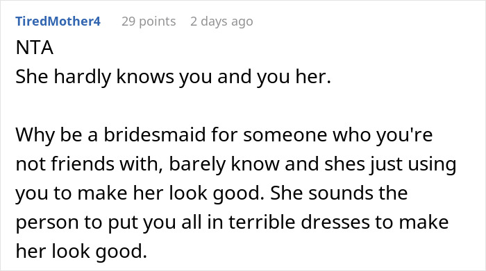 Bride Belittles Women And Ends Up Without A Bridesmaid, Tries To Force SIL’s Friend To Take The Role