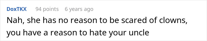 Woman Mocks Relative&rsquo;s Fear Of Their Toxic Uncle For Years, Panics When A Clown Starts Chasing Her