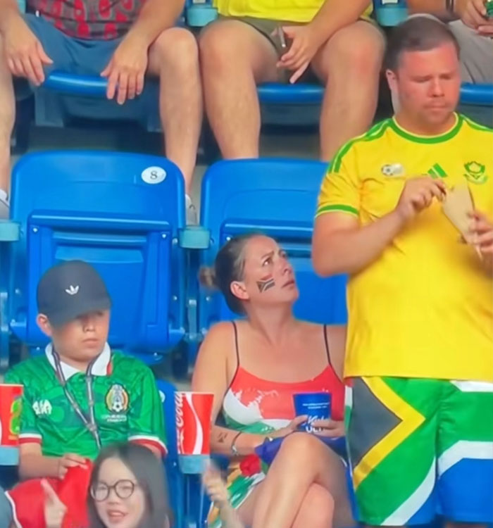 Couple’s Viral World Cup Moment Backfires As Fans Urge Woman To “File For Divorce” Couple’s Viral World Cup Moment Backfires As Fans Urge Woman To “File For Divorce”