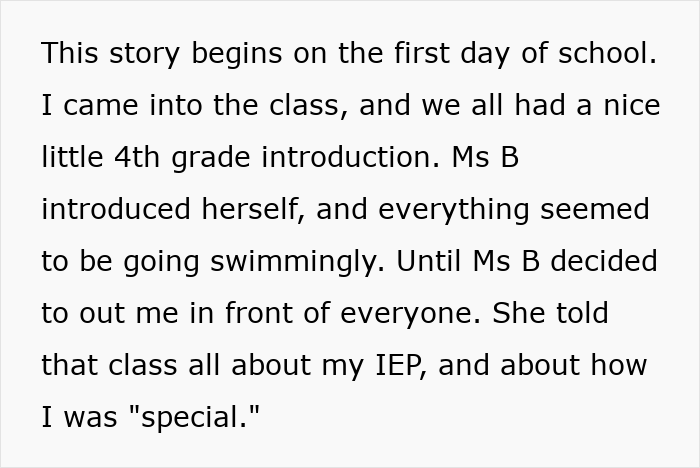 Teacher Encourages Class To Bully Boy With Asperger’s But He Gets Revenge: “Doesn’t Mean I Was An Idiot” Teacher Encourages Class To Bully Boy With Asperger’s But He Gets Revenge: “Doesn’t Mean I Was An Idiot”
