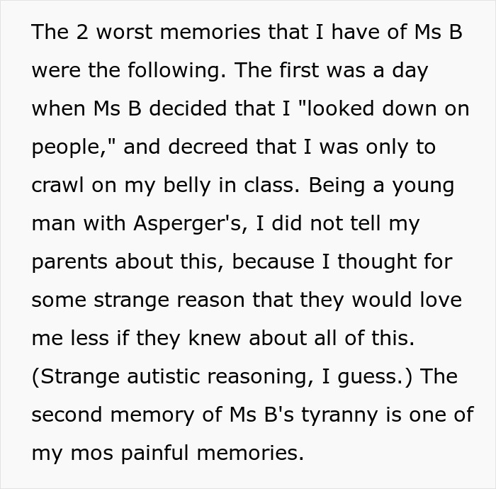 Teacher Encourages Class To Bully Boy With Asperger’s But He Gets Revenge: “Doesn’t Mean I Was An Idiot” Teacher Encourages Class To Bully Boy With Asperger’s But He Gets Revenge: “Doesn’t Mean I Was An Idiot”