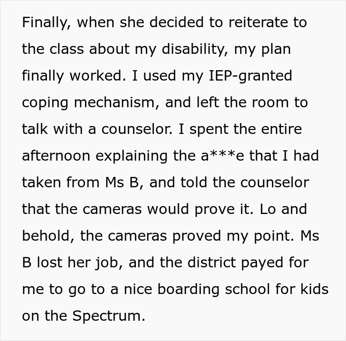 Teacher Encourages Class To Bully Boy With Asperger’s But He Gets Revenge: “Doesn’t Mean I Was An Idiot” Teacher Encourages Class To Bully Boy With Asperger’s But He Gets Revenge: “Doesn’t Mean I Was An Idiot”