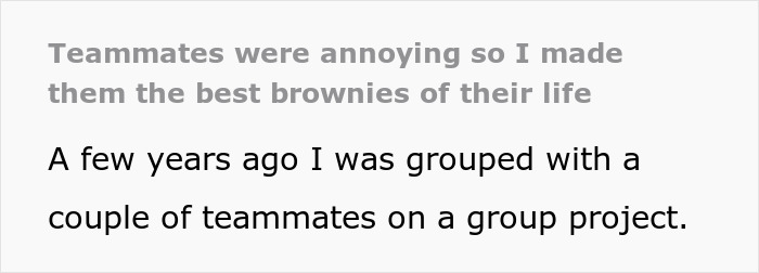 Woman Serves Mean Teammates The Best Brownies Ever, Keeps Her Recipe Secret As Petty Payback Woman Serves Mean Teammates The Best Brownies Ever, Keeps Her Recipe Secret As Petty Payback