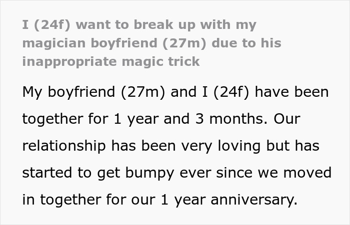 Magician Boyfriend Keeps Making Things Disappear, But One Final Trick Makes His Relationship Vanish Magician Boyfriend Keeps Making Things Disappear, But One Final Trick Makes His Relationship Vanish