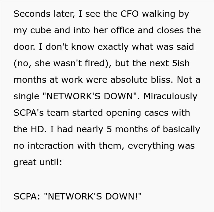 IT Worker Takes Down Buffoon Accountant With Clever Plan, Says “Network’s Down” Right Back At Her IT Worker Takes Down Buffoon Accountant With Clever Plan, Says “Network’s Down” Right Back At Her