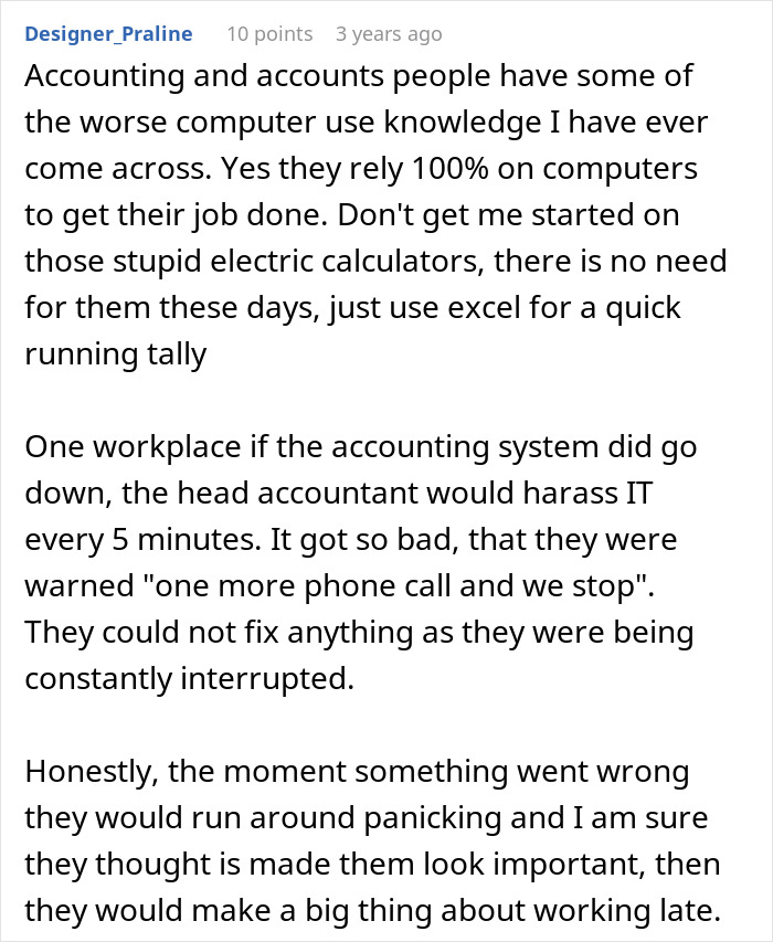 IT Worker Takes Down Buffoon Accountant With Clever Plan, Says “Network’s Down” Right Back At Her IT Worker Takes Down Buffoon Accountant With Clever Plan, Says “Network’s Down” Right Back At Her