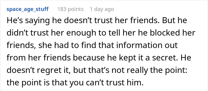 Controlling BF Throws A Fit When GF Wants To End Things After He Secretly Blocked Her Guy Friends Controlling BF Throws A Fit When GF Wants To End Things After He Secretly Blocked Her Guy Friends