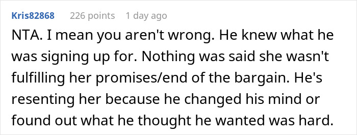 Guy Glad Wife Is SAHM, Regrets It When They’re Having 6th Kid, Sibling Says It’s His Fault Too