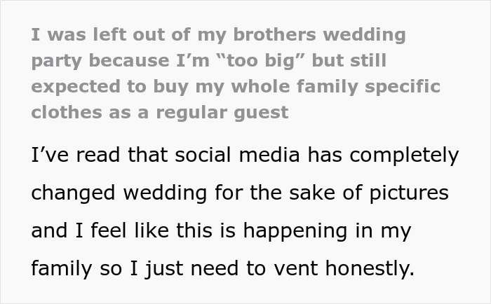 Groom Promises All 3 Sisters Bridesmaid Dresses, Bride Hands Out Rejection Letters Based On Weight Groom Promises All 3 Sisters Bridesmaid Dresses, Bride Hands Out Rejection Letters Based On Weight