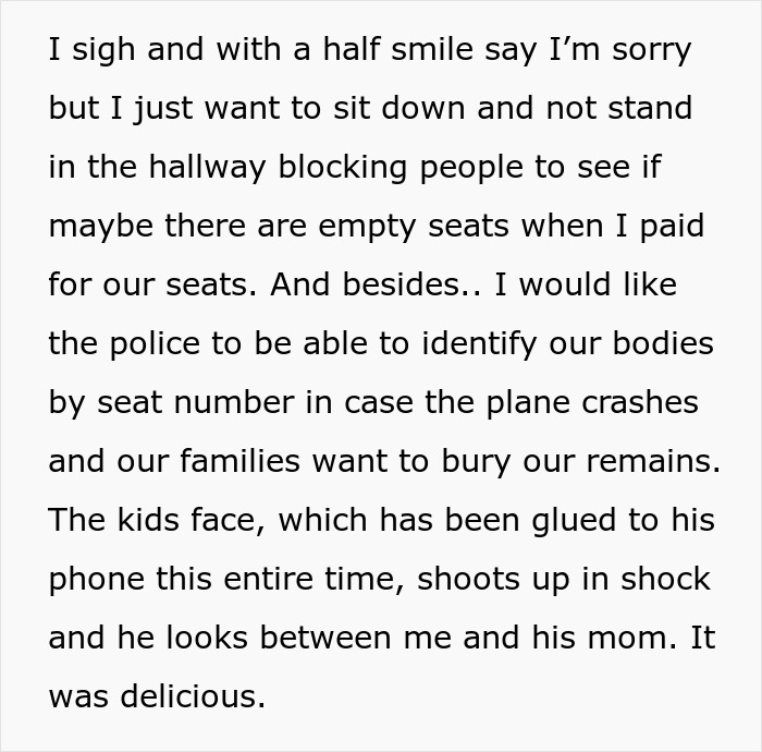 Woman Shuts Down Entitled Seat Thief In A Hilariously Unhinged Way: “Plane Seat Bandit Finally Happened To Me” Woman Shuts Down Entitled Seat Thief In A Hilariously Unhinged Way: “Plane Seat Bandit Finally Happened To Me”