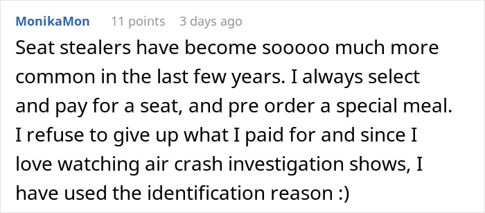 Woman Shuts Down Entitled Seat Thief In A Hilariously Unhinged Way: “Plane Seat Bandit Finally Happened To Me” Woman Shuts Down Entitled Seat Thief In A Hilariously Unhinged Way: “Plane Seat Bandit Finally Happened To Me”