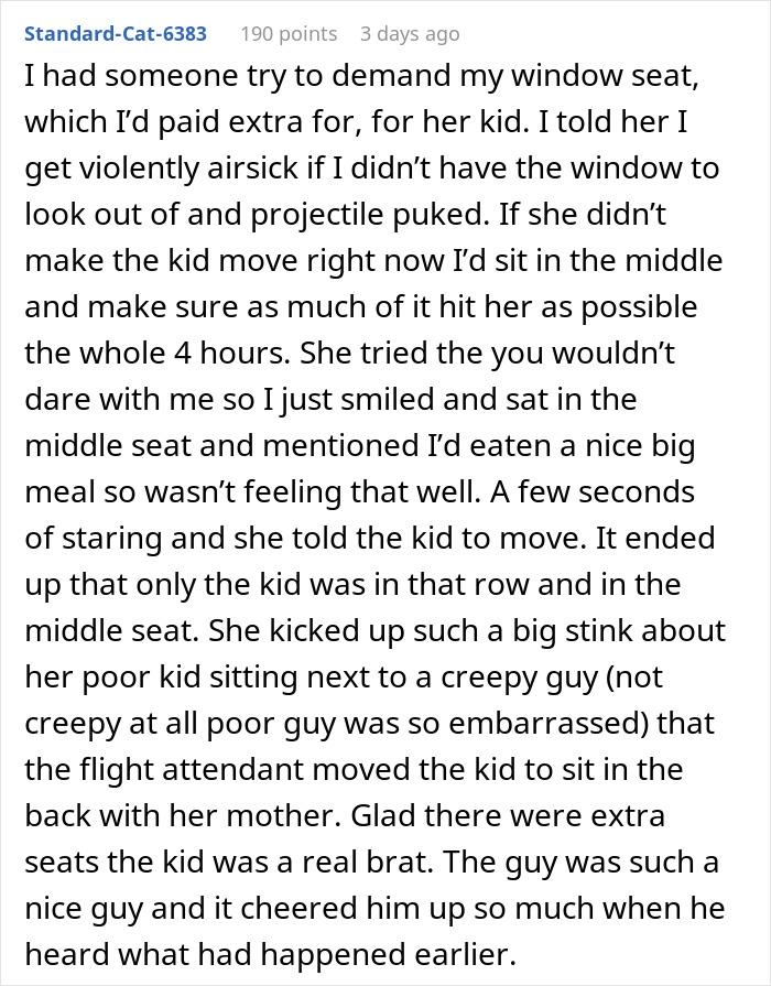 Woman Shuts Down Entitled Seat Thief In A Hilariously Unhinged Way: “Plane Seat Bandit Finally Happened To Me” Woman Shuts Down Entitled Seat Thief In A Hilariously Unhinged Way: “Plane Seat Bandit Finally Happened To Me”