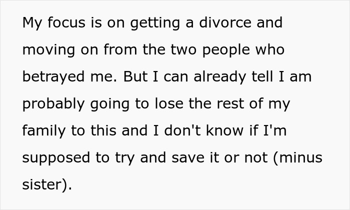 Woman Turns Sister’s Life Upside Down, Can’t Believe She Won’t Forgive Her: “She’ll Never Suffer Enough” Woman Turns Sister’s Life Upside Down, Can’t Believe She Won’t Forgive Her: “She’ll Never Suffer Enough”