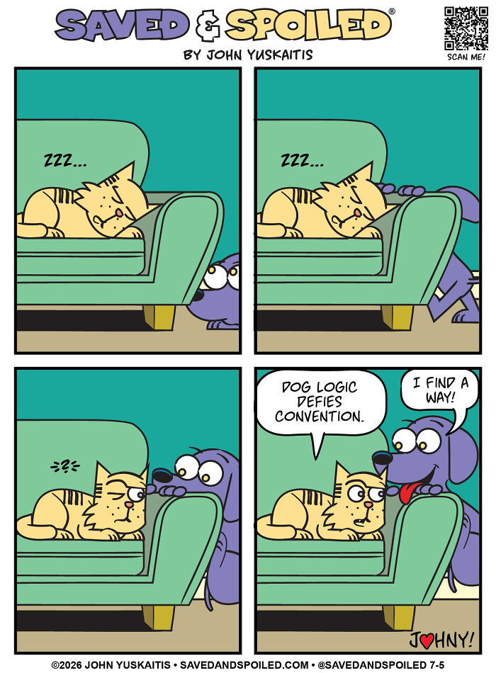 25 New Comics About My Dog And A Cat Who Are Still Figuring Out How To Coexist 25 New Comics About My Dog And A Cat Who Are Still Figuring Out How To Coexist