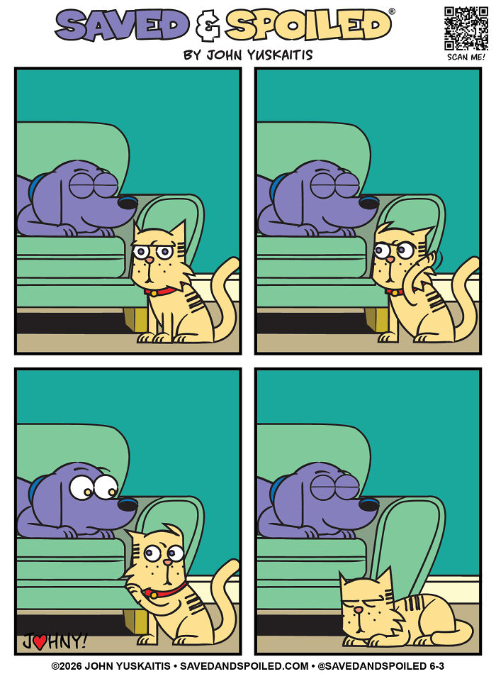 25 New Comics About My Dog And A Cat Who Are Still Figuring Out How To Coexist 25 New Comics About My Dog And A Cat Who Are Still Figuring Out How To Coexist
