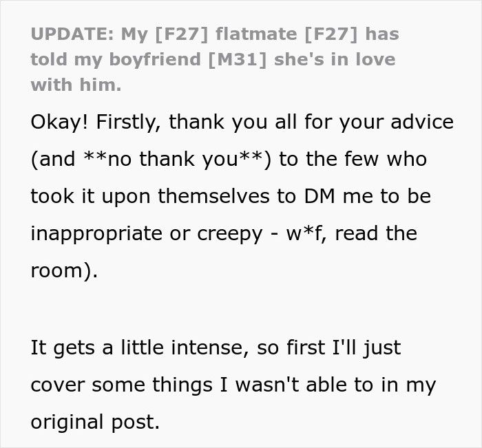 Woman Lives With Roommate In Harmony Until Her BF Moves In And Makes The Roommate Go Crazy Woman Lives With Roommate In Harmony Until Her BF Moves In And Makes The Roommate Go Crazy
