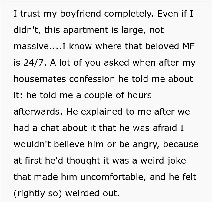 Woman Lives With Roommate In Harmony Until Her BF Moves In And Makes The Roommate Go Crazy Woman Lives With Roommate In Harmony Until Her BF Moves In And Makes The Roommate Go Crazy