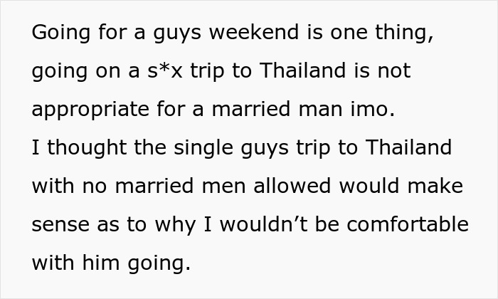 Guy Wants Marriage At Home And Single-Guy Trips To Thailand With Pals, Wife Says He Can&rsquo;t Have Both